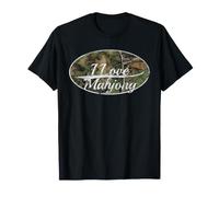 I Love Mahjong Classic Camo Distressed Graphic T-Shirt