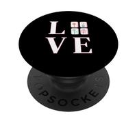 I Love Mahjong Tiles Mah Jongg Player Jeu Chinois PopSockets PopGrip Adhésif