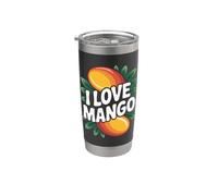 I Love Mango Bold Tropical Fruit Déclaration Gobelet isotherme en acier inoxydable double paroi