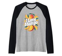 I Love Mango Vibrant Fruit Tropical Passion Manche Raglan
