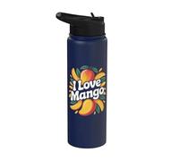 I Love Mango Vibrant Fruit Tropical Passion Stainless Steel Insulated Water Bottle