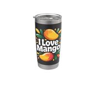 I Love Mango Vibrant Tropical Fun Gobelet isotherme en acier inoxydable double paroi