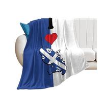 I Love Martinique Drapeau national Couverture et jetés épais pour sieste de bureau Couverture en flanelle légère super douce et chaude pour canapé, lit, canapé 127 x 152,4 cm