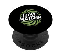 I Love Matcha Amateur de thé PopSockets PopGrip Adhésif