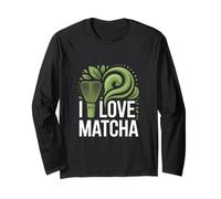 I Love Matcha Fouet Motif Feuilles de thé Manche Longue