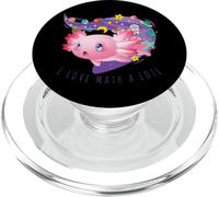 I Love Math A Lotl Funny Axolotl Math Amoureux des mathématiques Geek Japonais PopSockets PopGrip pour MagSafe