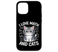 I Love Math and Cats Adorable chat ringard Coque pour iPhone 12/12 Pro