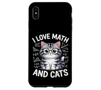 I Love Math and Cats Adorable chat ringard Coque pour iPhone XS Max
