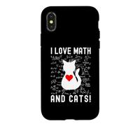 I Love Math and Cats! - Amoureux des mathématiques et des Chats, Professeur de mathématiques Coque pour iPhone X/XS