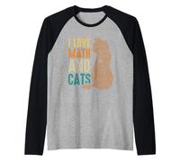 I Love Math And Cats Funny Cat Lover Math Math Teacher Manche Raglan