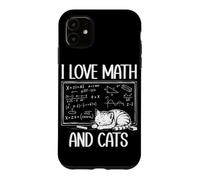 I Love Math and Cats Funny Math Teacher Math Nerd Coque pour iPhone 11