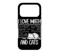 I Love Math and Cats Funny Math Teacher Math Nerd Coque pour iPhone 17 Pro