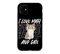 I Love Math and Cats Math Lover Cat Mathématiques Géométrie Coque pour iPhone 11