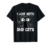I Love Math And Cats Math Teacher Funny Cat T-Shirt