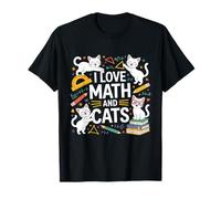I Love Math and Cats Mathématiques Chat Mathématiques Drôle Mathématiques T-Shirt