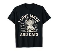 I Love Math and Cats Mathématiques Chat Mathématiques Drôle Mathématiques T-Shirt