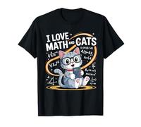 I Love Math and Cats Mathématiques Chat Mathématiques Drôle Mathématiques T-Shirt
