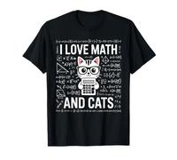I Love Math and Cats Mathématiques Chat Mathématiques Drôle Mathématiques T-Shirt