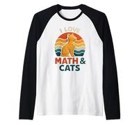 I Love Math and Cats Nerdy STEM Équation du propriétaire des chats Manche Raglan