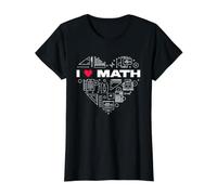I Love Math - Cœur des icônes mathématiques Enseignants étudiants T-Shirt Graphique avec Valeur