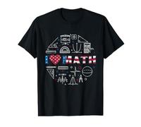 I Love Math - Drapeau américain des mathématiques - Enseignant Patriotique T-Shirt Graphique avec Valeur