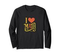 I Love Math Equation Nerd Humour pour Les Enseignants et Les étudiants Manche Longue