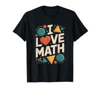 I Love Math Geometry Algèbre Pi T-Shirt Graphique avec Valeur, Homme, Noir, S
