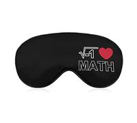 I Love Math Heart Sleep Eye Mask Soft Eye Covers Blocking Lights Bandeau avec sangle réglable pour la sieste de voyage