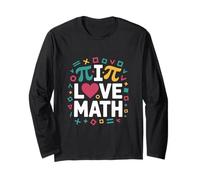 I Love Math Pi Equation Algèbre Géométrie Fun Manche Longue