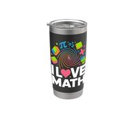 I Love Math Pi Passionné d'algèbre de géométrie Gobelet isotherme en acier inoxydable double paroi