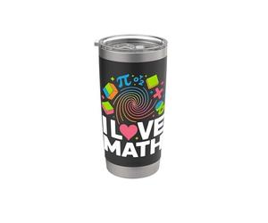 I Love Math Pi Passionné d'algèbre de géométrie Gobelet isotherme en acier inoxydable double paroi
