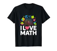 I Love Math Pi Passionné d'algèbre de géométrie T-Shirt Graphique avec Valeur, Homme, Noir, L