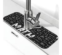 I love Math Tapis de robinet pour évier de cuisine, tapis de drainage pour évier de cuisine, protection anti-éclaboussures, tapis de robinet d'évier de cuisine absorbant à séchage rapide, tapis