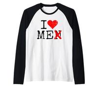 I Love Me I Love Men Je M'Aime Femme Femme Féministe Manche Raglan