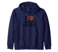 I Love Men in Kilts Kilts Kilt Scottish IrishTartan Plaid Cœur Sweat à Capuche