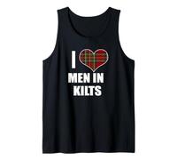 I Love Men In Kilts Royal Stewart Tartan Tartan Cœur Débardeur