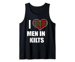 I Love Men In Kilts Royal Stewart Tartan Tartan Cœur Débardeur