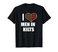I Love Men In Kilts Royal Stewart Tartan Tartan Cœur T-Shirt