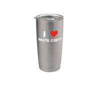 I Love Mental Clarity - Heart - Therapy Mediate Meditation Gobelet isotherme en acier inoxydable double paroi