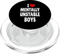 I Love Mentally Unstable Boys PopSockets PopGrip pour MagSafe