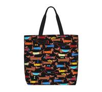I Love Mes Chiens Teckels Sac A Main Femmes Pliable Tote Bag Imperméable Sac À Bandoulière Pour Shopping Quotidienne Gym