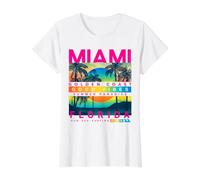 I Love Miami, Cool Miami Florida Colourful Sunrise Graphic T-Shirt Graphique avec Valeur