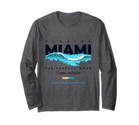 I Love Miami FL., Miami Beach Outfit Illustration Graphic Manche Longue