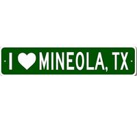 I Love Mineola Texas Metal Wall Decor City Limit Sign
