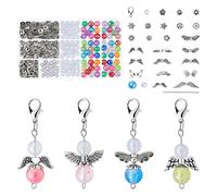 I LOVE MOM 50 Pcs Porte-clés de Faveurs de Mariage, Porte-clés Ange,Porte-clés de Mariage,Ange Pendentifs de Mariage,Porte-clés Ange de Clé, Pendentifs de Baptême Ange, Porte-clés Commémoratif
