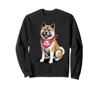 I Love Mom Akita Inu Lover Dog Fête des Mères Sweatshirt