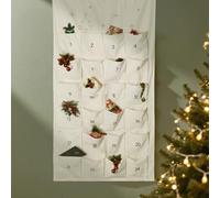 I LOVE MOM Calendrier de l'Avent pour remplir le tissu, 2025 Calendrier à rebours suspendu avec 24 poches, cadeau de fête de Noël suspendu ou établi, décoration de Noël réutilisable bricolage