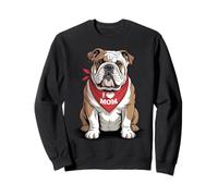 I Love Mom English Bulldog Lover Dog Fête des Mères Sweatshirt