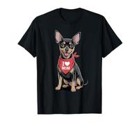 I Love Mom Miniature Pinscher Lover Dog Fête des Mères T-Shirt