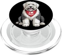 I Love Mom Old English Sheepdog Lover Dog Lover Dog Fête des Mères PopSockets PopGrip pour MagSafe